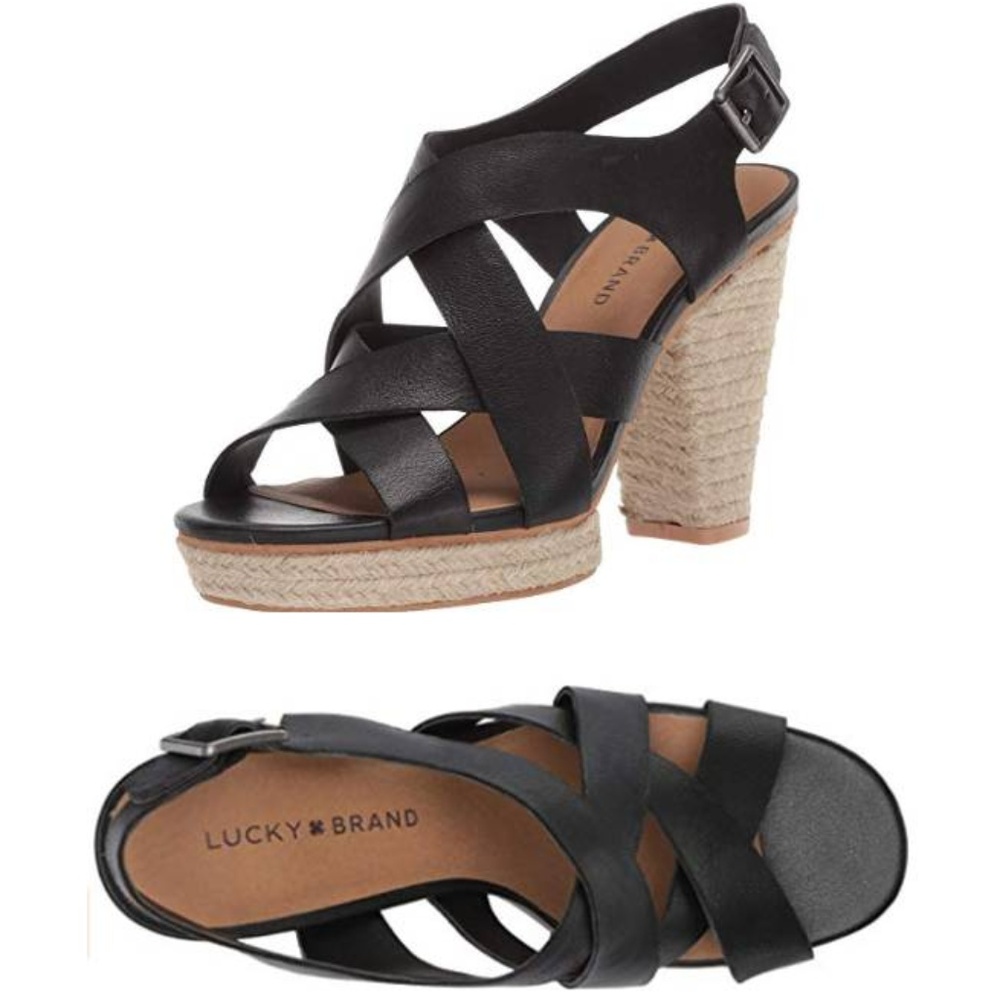 Lucky Brand Women's Leather Heeled Sandal